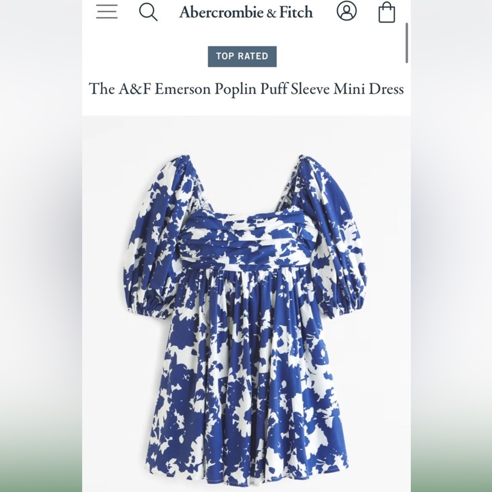 Abercrombie & Fitch Blue and White Floral Dress